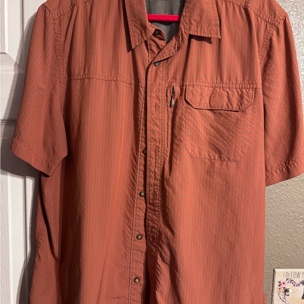 Eddie Bauer Men's Rust Button Down Shirt